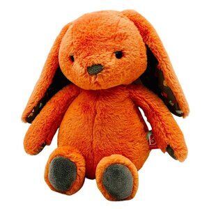 B Softies Happy Hues Coral Cuties Bunny Rabbit Plush Orange Confetti Ears 9"